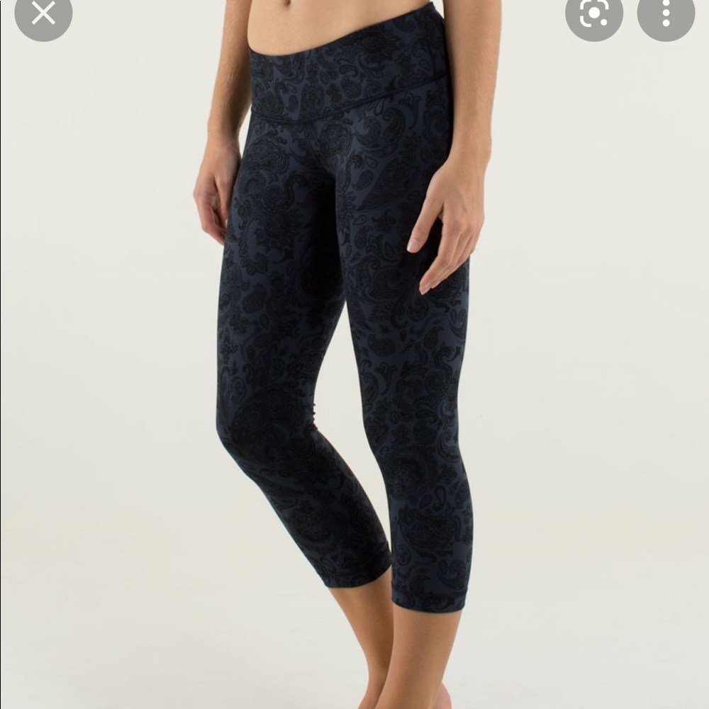 Lululemon Wunder Under Crop Paisley Print